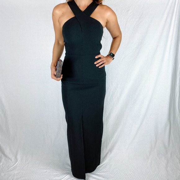 Elizabeth and James Dresses & Skirts - Elizabeth & James Black Front-Slit Gown $695